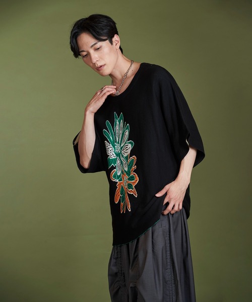 NO ID.(ノーアイディ)の「【NO ID.】Flower JQ Knit Pullover / フラワー JQ ニット プルオーバー(ニット/セーター・メンズ・イエロー/グリーン/ブルー・ONE SIZE)」の22枚目の写真