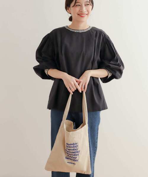 URBAN RESEARCH DOORS（アーバンリサーチドアーズ）の「『別注』beej×DOORS　ロゴトートバッグ（トートバッグ・レディース・ピンク/ナチュラル・-）」の7枚目の写真