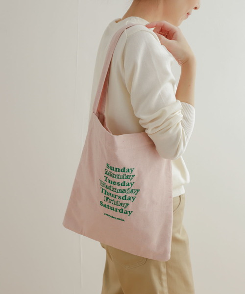 URBAN RESEARCH DOORS（アーバンリサーチドアーズ）の「『別注』beej×DOORS　ロゴトートバッグ（トートバッグ・レディース・ピンク/ナチュラル・-）」の12枚目の写真