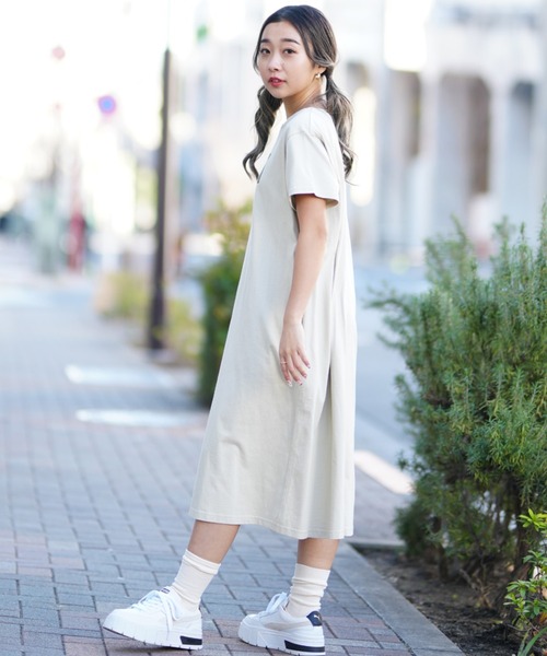CHUMS(チャムス)の「CHUMS/チャムス ワンピース Tシャツ CH18-1259(ワンピース・レディース・ネイビー/グレイッシュベージュ/ブラック・M/L)」の9枚目の写真