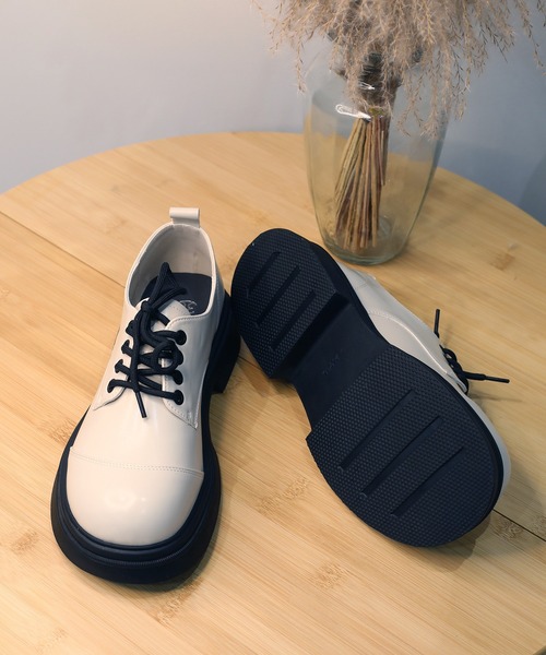 shoes365(シューズスリーシックスファイヴ)の「【shoes365】ラウンドトゥ厚底 ドレスシューズ(ドレスシューズ・レディース・ブラック/オフホワイト/ブラウン・22.5cm/23.0cm/23.5cm/24.0cm/24.5cm/25.0cm)」の7枚目の写真
