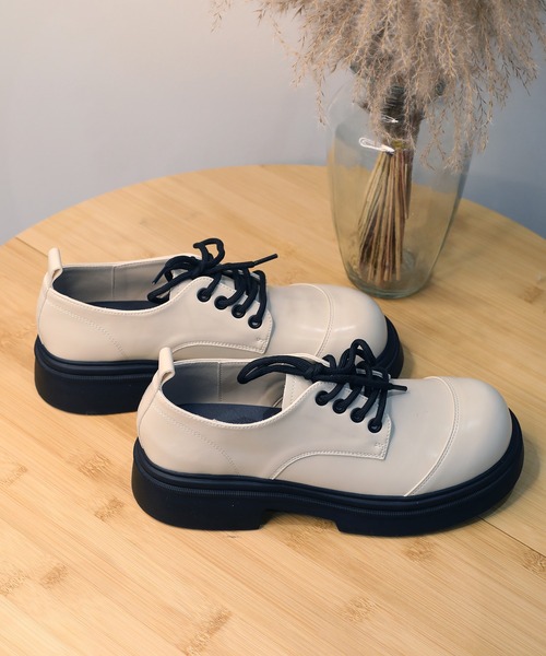 shoes365(シューズスリーシックスファイヴ)の「【shoes365】ラウンドトゥ厚底 ドレスシューズ(ドレスシューズ・レディース・ブラック/オフホワイト/ブラウン・22.5cm/23.0cm/23.5cm/24.0cm/24.5cm/25.0cm)」の9枚目の写真