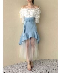 dazzlin | チュールドッキングデニムスカート(スカート)