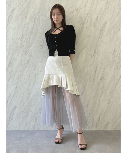 【セール】チュールドッキングデニムスカート（スカート）｜dazzlin（ダズリン） pattayablatt.com