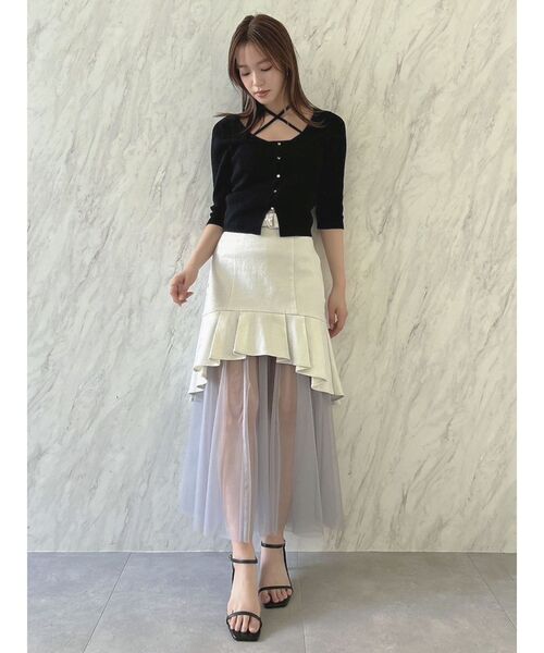 【セール】チュールドッキングデニムスカート（スカート）｜dazzlin（ダズリン） pattayablatt.com