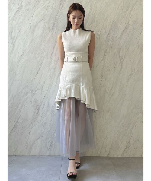 【セール】チュールドッキングデニムスカート（スカート）｜dazzlin（ダズリン） pattayablatt.com