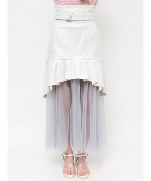 【セール】チュールドッキングデニムスカート（スカート）｜dazzlin（ダズリン） pattayablatt.com