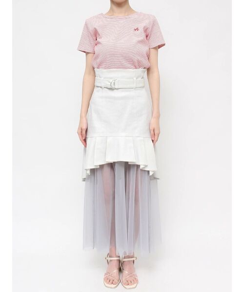 【セール】チュールドッキングデニムスカート（スカート）｜dazzlin（ダズリン） pattayablatt.com