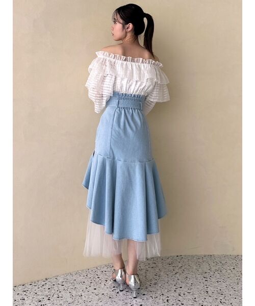 【セール】チュールドッキングデニムスカート（スカート）｜dazzlin（ダズリン） pattayablatt.com