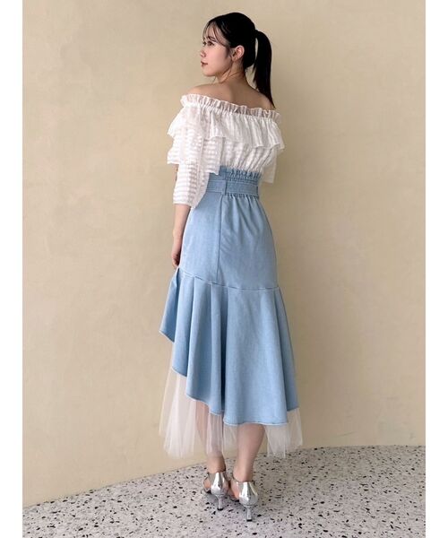 【セール】チュールドッキングデニムスカート（スカート）｜dazzlin（ダズリン） pattayablatt.com