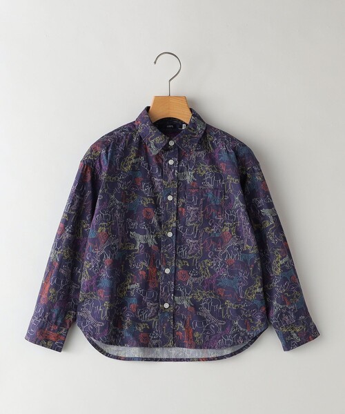 [シップス/SHIPS kids]100cm 長袖ネルシャツ 紺×赤子供服 キッズ kids 男の子 春秋 tops 400142 SHIPS（シップス）の「SHIPS KIDS:100～130cm ⁄ ボタンダウン