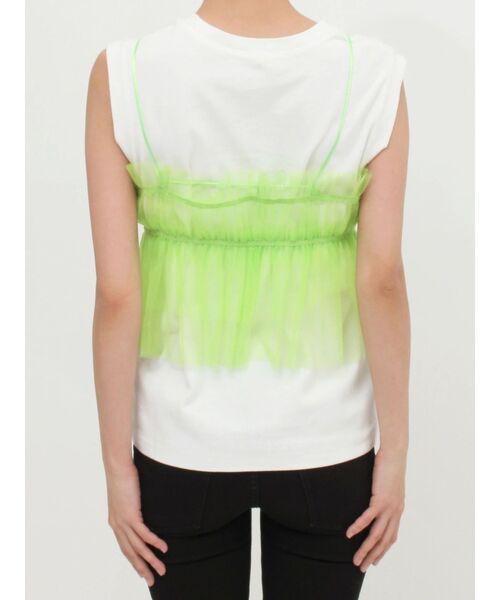 MURUA（ムルーア）の「チュールーフリルビスチェ（キャミソール・レディース・ブラック/ライトグリーン・FREE）」の21枚目の写真