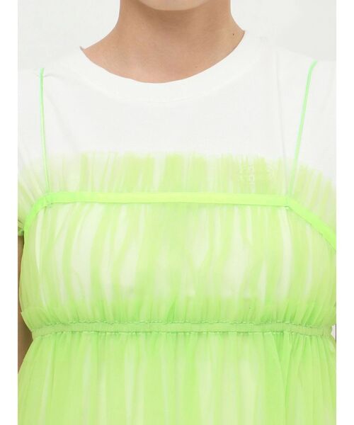 MURUA（ムルーア）の「チュールーフリルビスチェ（キャミソール・レディース・ブラック/ライトグリーン・FREE）」の22枚目の写真