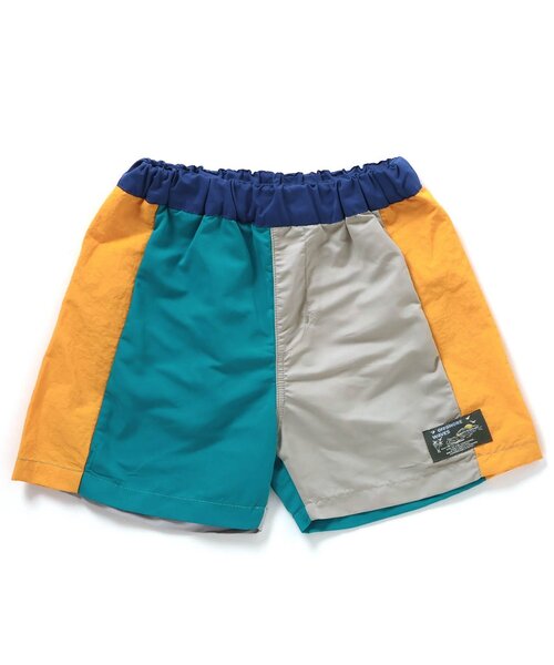 BREEZE(ブリーズ)の「【UVカット】切替ビーチショーツ(水着・キッズ・ブルー/レインボー/ライム/オレンジ・80/90/100/110/120/130/140/150)」の18枚目の写真