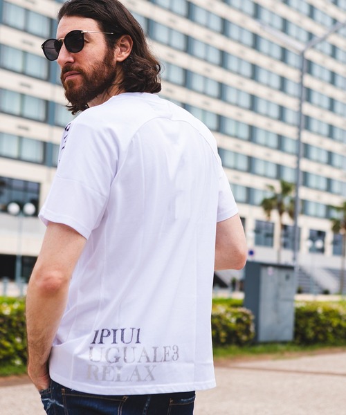 1piu1uguale3 RELAX(ウノピュウノウグァーレトレリラックス)の「【当店独占販売】 1PIU1UGUALE3 RELAX ロゴ ラインストーン 半袖 Tシャツ(Tシャツ/カットソー・メンズ・ホワイト/ブラック・M/L/XL/2XL/S)」の11枚目の写真