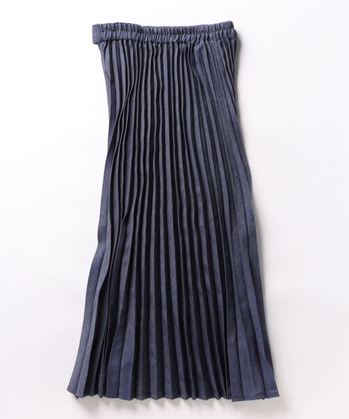 KATHARINE ROSS（キャサリンロス）の「【KATHARINE ROSS】デニムライクプリーツスカート（デニムスカート・レディース・ブルー・MEDIUM）」の2枚目の写真