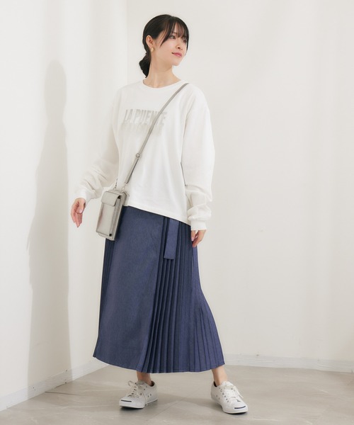 KATHARINE ROSS（キャサリンロス）の「【KATHARINE ROSS】デニムライクプリーツスカート（デニムスカート・レディース・ブルー・MEDIUM）」の5枚目の写真