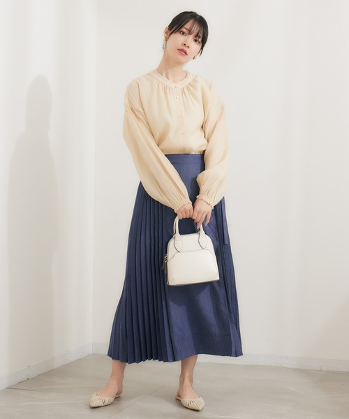 KATHARINE ROSS（キャサリンロス）の「【KATHARINE ROSS】デニムライクプリーツスカート（デニムスカート・レディース・ブルー・MEDIUM）」の10枚目の写真