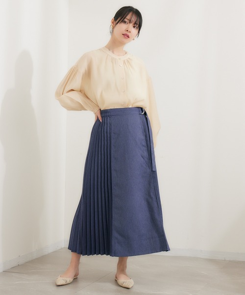 KATHARINE ROSS（キャサリンロス）の「【KATHARINE ROSS】デニムライクプリーツスカート（デニムスカート・レディース・ブルー・MEDIUM）」の11枚目の写真