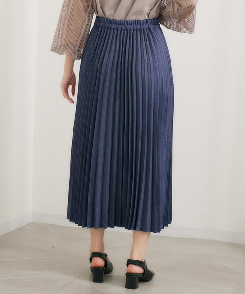 KATHARINE ROSS（キャサリンロス）の「【KATHARINE ROSS】デニムライクプリーツスカート（デニムスカート・レディース・ブルー・MEDIUM）」の15枚目の写真