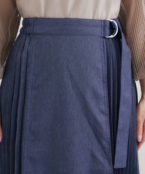 KATHARINE ROSS（キャサリンロス）の「【KATHARINE ROSS】デニムライクプリーツスカート（デニムスカート・レディース・ブルー・MEDIUM）」の17枚目の写真