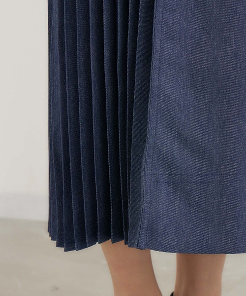 KATHARINE ROSS（キャサリンロス）の「【KATHARINE ROSS】デニムライクプリーツスカート（デニムスカート・レディース・ブルー・MEDIUM）」の19枚目の写真
