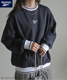 【Reebok/リーボック】 別注スモールベクター刺繍ラインリブスウェット