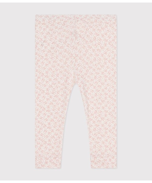 PETIT BATEAU（プチバトー）の「レギンス（レギンス/スパッツ・キッズ・ホワイト×ピンク・12MONTH/18MONTH/24MONTH/36MONTH）」の2枚目の写真