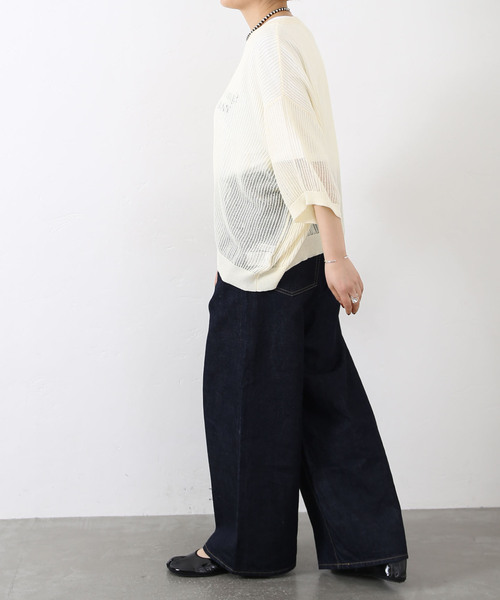 JOURNAL STANDARD LUXE（ジャーナルスタンダード　ラックス）の「メッシュ クルーネックTシャツ（Tシャツ/カットソー・レディース・ホワイト/ブラック・FREE）」の17枚目の写真