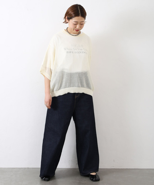 JOURNAL STANDARD LUXE（ジャーナルスタンダード　ラックス）の「メッシュ クルーネックTシャツ（Tシャツ/カットソー・レディース・ホワイト/ブラック・FREE）」の18枚目の写真