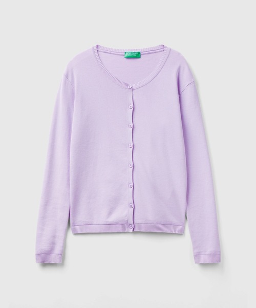 BENETTON (UNITED COLORS OF BENETTON)(ベネトンユナイテッドカラーズオブベネトン)の「コットン100%無地クルーネック長袖カーディガン(カーディガン/ボレロ・レディース・ピンク/ライトブルー/ラベンダー/ブルー・X-SMALL/SMALL/MEDIUM/LARGE)」の13枚目の写真