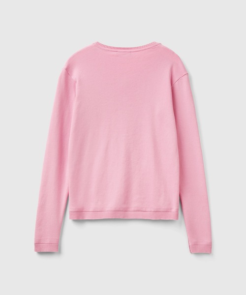 BENETTON (UNITED COLORS OF BENETTON)(ベネトンユナイテッドカラーズオブベネトン)の「コットン100%無地クルーネック長袖カーディガン(カーディガン/ボレロ・レディース・ピンク/ライトブルー/ラベンダー/ブルー・X-SMALL/SMALL/MEDIUM/LARGE)」の19枚目の写真