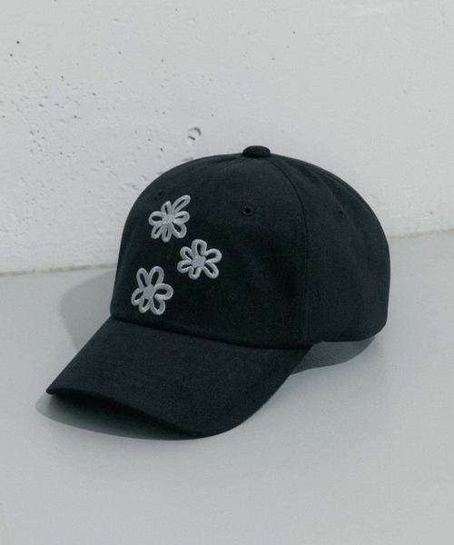 SENSE OF PLACE by URBAN RESEARCH(センスオブプレイスバイアーバンリサーチ)の「ポップアートフラワーシシュウキャップ(キャップ・メンズ・チャコールグレー/ブラック・ONE)」の6枚目の写真