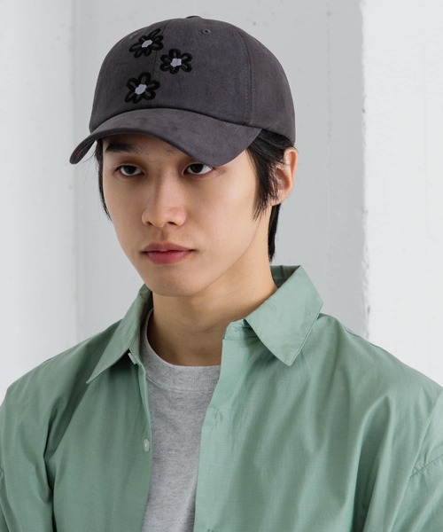 SENSE OF PLACE by URBAN RESEARCH(センスオブプレイスバイアーバンリサーチ)の「ポップアートフラワーシシュウキャップ(キャップ・メンズ・チャコールグレー/ブラック・ONE)」の8枚目の写真