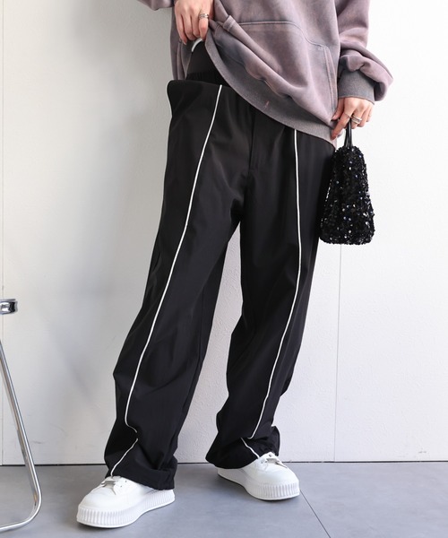 CREARE -LINO-(クレアーレリノ)の「ナイロンライントラックパンツ/セットアップ<ユニセックス>(その他パンツ・メンズ・ブラック/オフホワイト/チャコールグレー・M/L)」の10枚目の写真