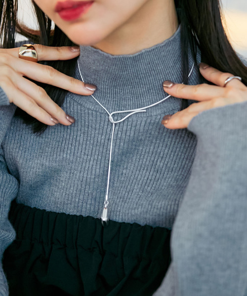 VIS(ビス)の「【追加】ハーフチェーンチョーカー(ネックレス・レディース・シルバー/ゴールド・FREE)」の6枚目の写真