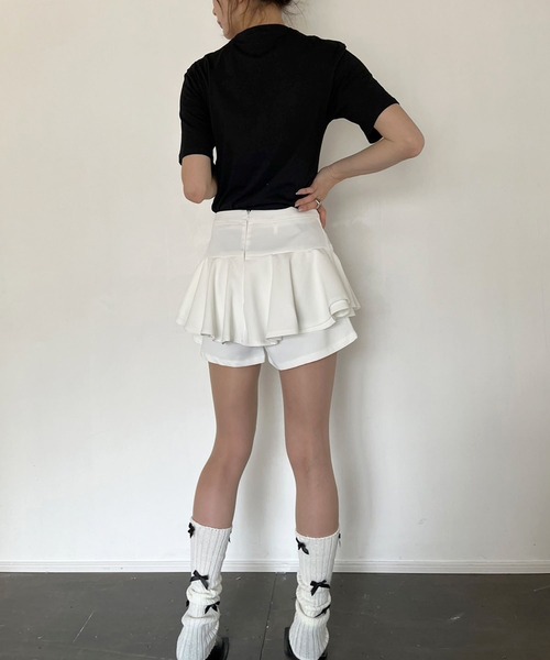 Jewelobe(ジュエローブ)の「ネックパールニュアンスロゴTシャツ(Tシャツ/カットソー・レディース・ブラック/ベージュ/ホワイト・FREE)」の9枚目の写真