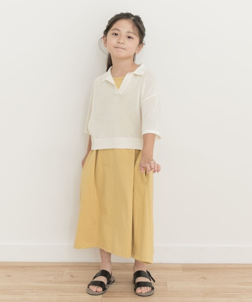 URBAN RESEARCH DOORS（アーバンリサーチドアーズ）の「クロップドメッシュシャツ(KIDS)（ニット/セーター・キッズ・オフホワイト/ネイビー・150/135/120）」の21枚目の写真