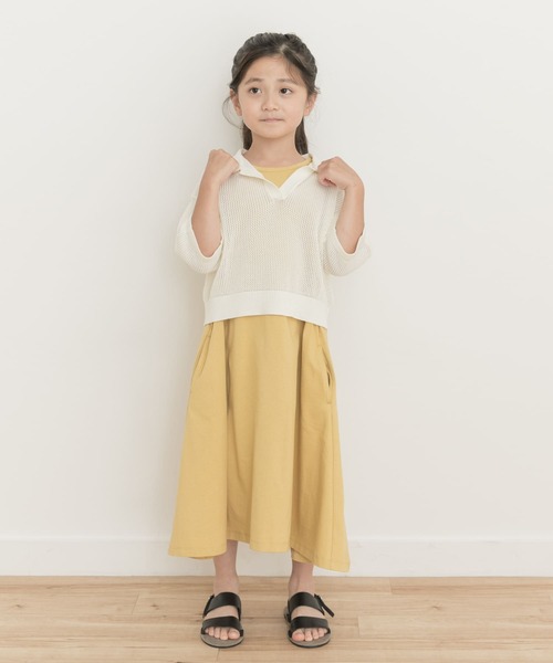 URBAN RESEARCH DOORS（アーバンリサーチドアーズ）の「クロップドメッシュシャツ(KIDS)（ニット/セーター・キッズ・オフホワイト/ネイビー・150/135/120）」の22枚目の写真