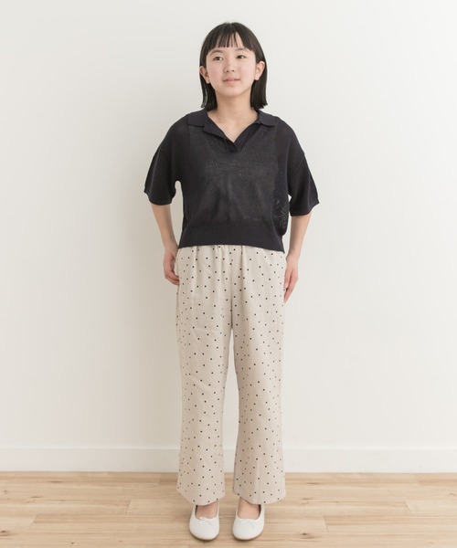 URBAN RESEARCH DOORS（アーバンリサーチドアーズ）の「クロップドメッシュシャツ(KIDS)（ニット/セーター・キッズ・オフホワイト/ネイビー・150/135/120）」の10枚目の写真