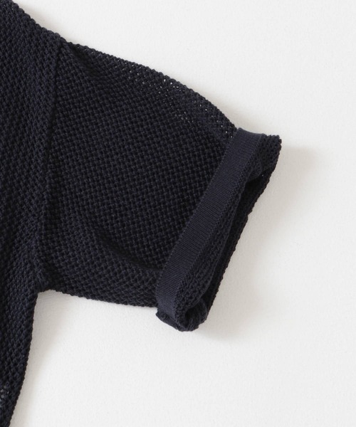 URBAN RESEARCH DOORS（アーバンリサーチドアーズ）の「クロップドメッシュシャツ(KIDS)（ニット/セーター・キッズ・オフホワイト/ネイビー・150/135/120）」の14枚目の写真