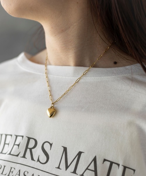 LEPSIM（レプシィム）の「ステンレスハートネックレス　110328（ネックレス・レディース・シルバー/ゴールド・ONE SIZE）」の10枚目の写真