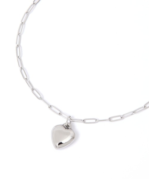 LEPSIM（レプシィム）の「ステンレスハートネックレス　110328（ネックレス・レディース・シルバー/ゴールド・ONE SIZE）」の9枚目の写真