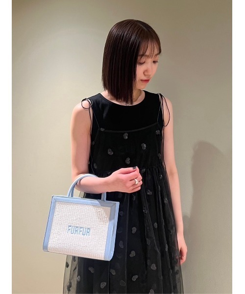 FURFUR（ファーファー）の「グリッターハート刺繍キャミ
