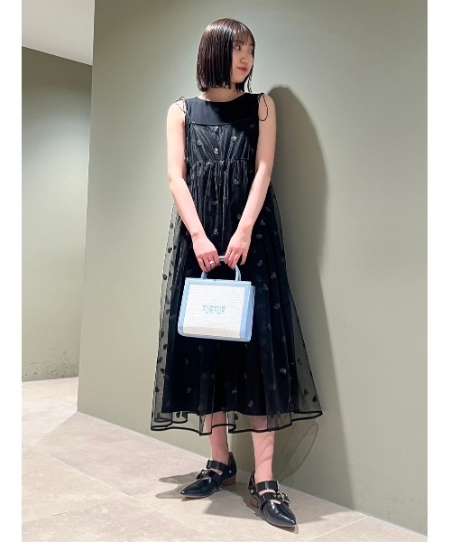 FURFUR グリッターハート刺繍キャミワンピース FURFUR（ファーファー）の「グリッターハート刺繍キャミワンピース