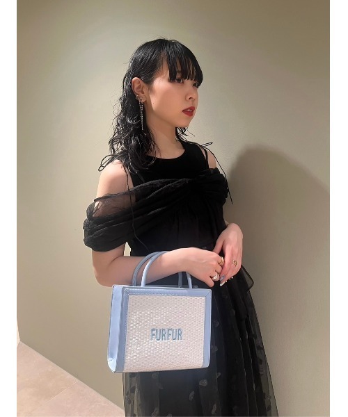 furfur◆グリッターハート刺繍キャミソール/カットソー/one/レーヨン/BLK/総柄/RWFT242066 FURFUR（ファーファー）の「グリッターハート刺繍キャミ