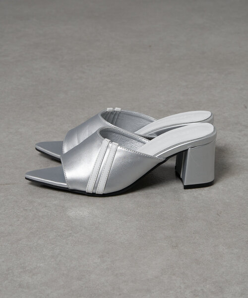 RAY CASSIN（レイカズン）の「オープントゥラインミュール（サンダル・レディース・シルバー/ブラック/ホワイト・M/S/L）」の19枚目の写真