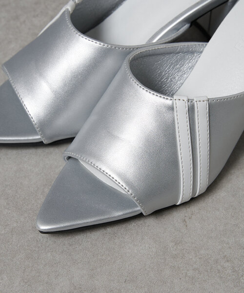 RAY CASSIN（レイカズン）の「オープントゥラインミュール（サンダル・レディース・シルバー/ブラック/ホワイト・M/S/L）」の21枚目の写真