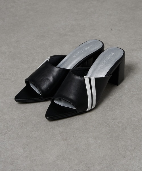 RAY CASSIN（レイカズン）の「オープントゥラインミュール（サンダル・レディース・シルバー/ブラック/ホワイト・M/S/L）」の12枚目の写真