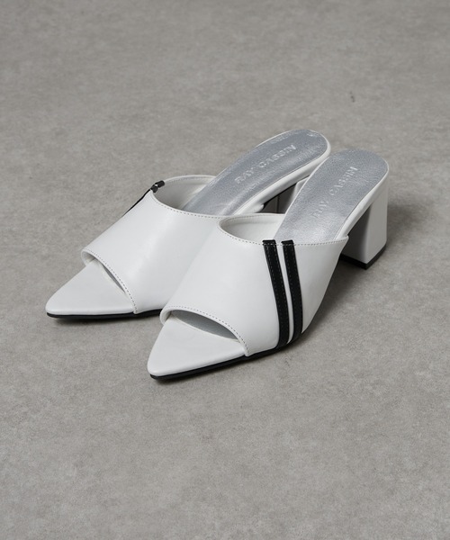 RAY CASSIN（レイカズン）の「オープントゥラインミュール（サンダル・レディース・シルバー/ブラック/ホワイト・M/S/L）」の11枚目の写真